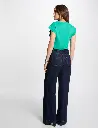t-shirt-manches-courtes-a-col-en-v-vert-emeraude-femme-vue2-32536300896411026.webp