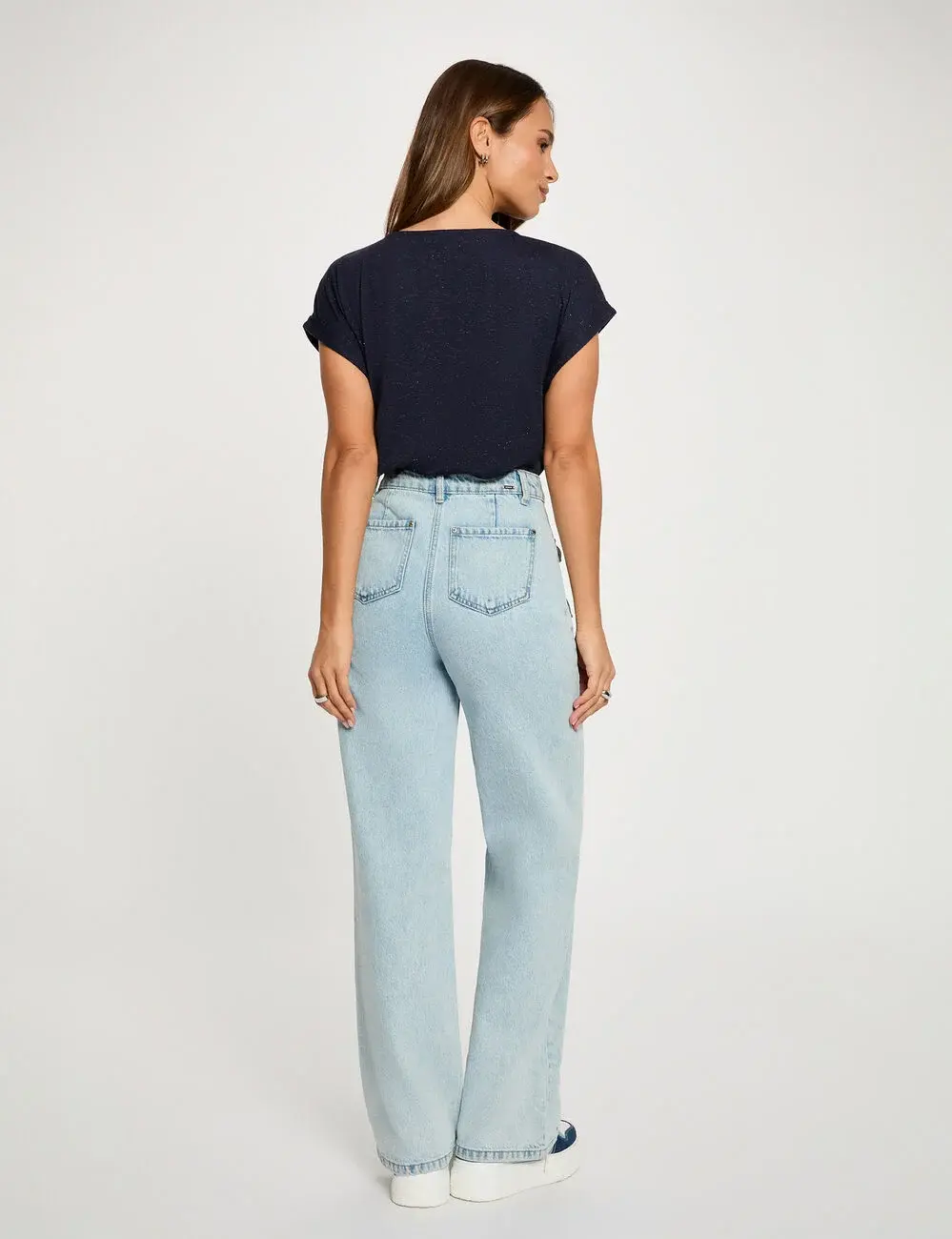 t-shirt-col-v-manches-courtes-bleu-marine-femme-vue2-32536311047210987.webp