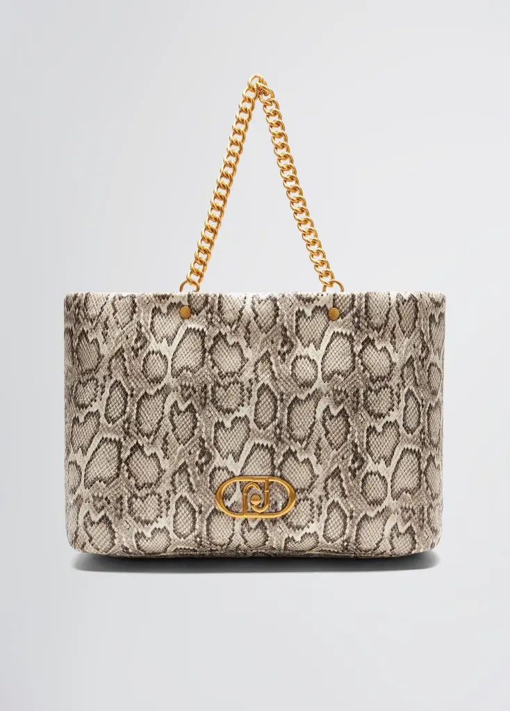 Bolso  Tote La Puffy estampado piel de serpiente  Liujo