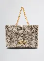 Bolso  Tote La Puffy estampado piel de serpiente  Liujo