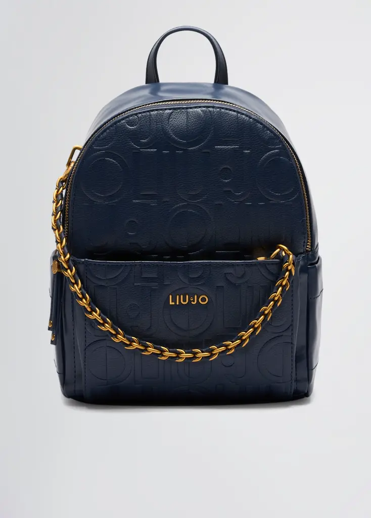 Mochila con Logotipo y cadena Liujo