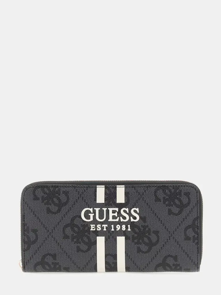 Maxi cartera Laurel con logotipo Guess