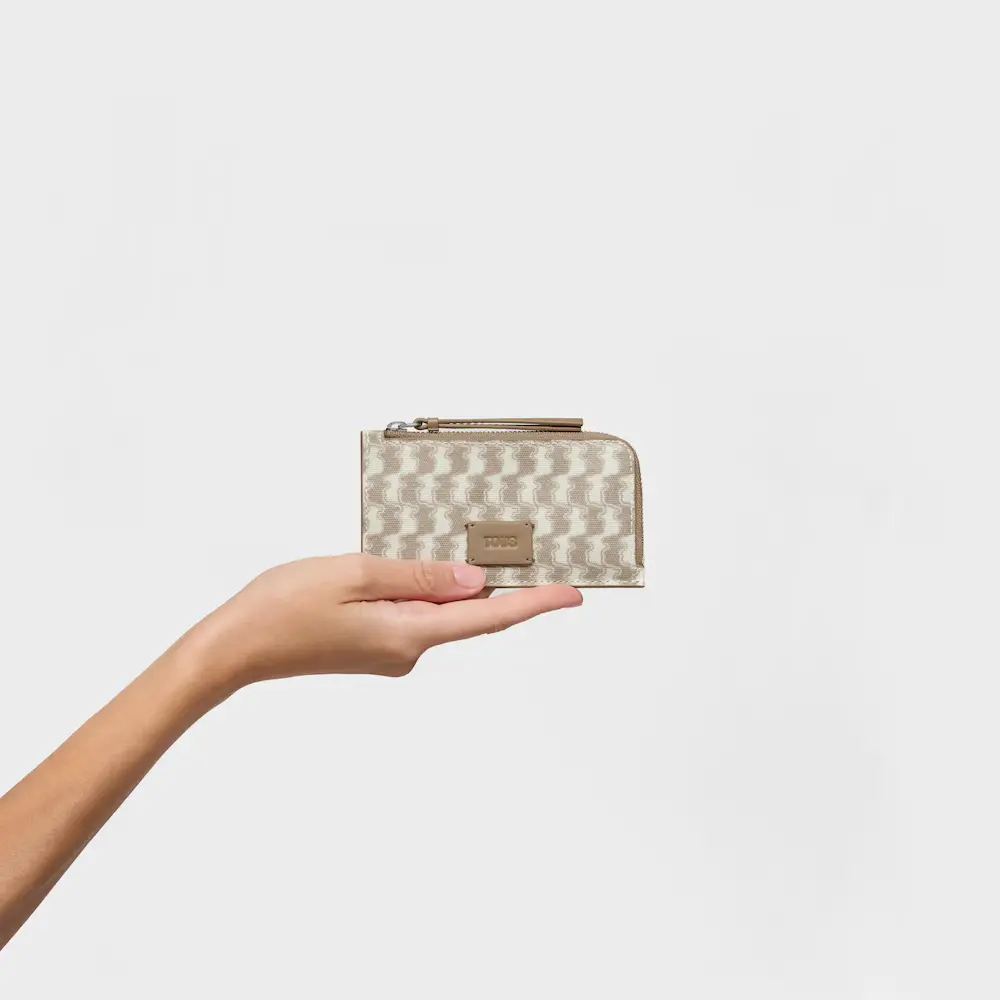 Monedero tarj Tous double way bear beige