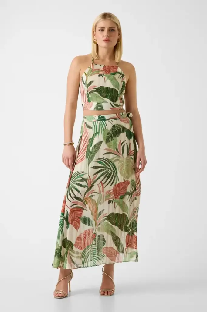 Falda estampado floral  (S)
