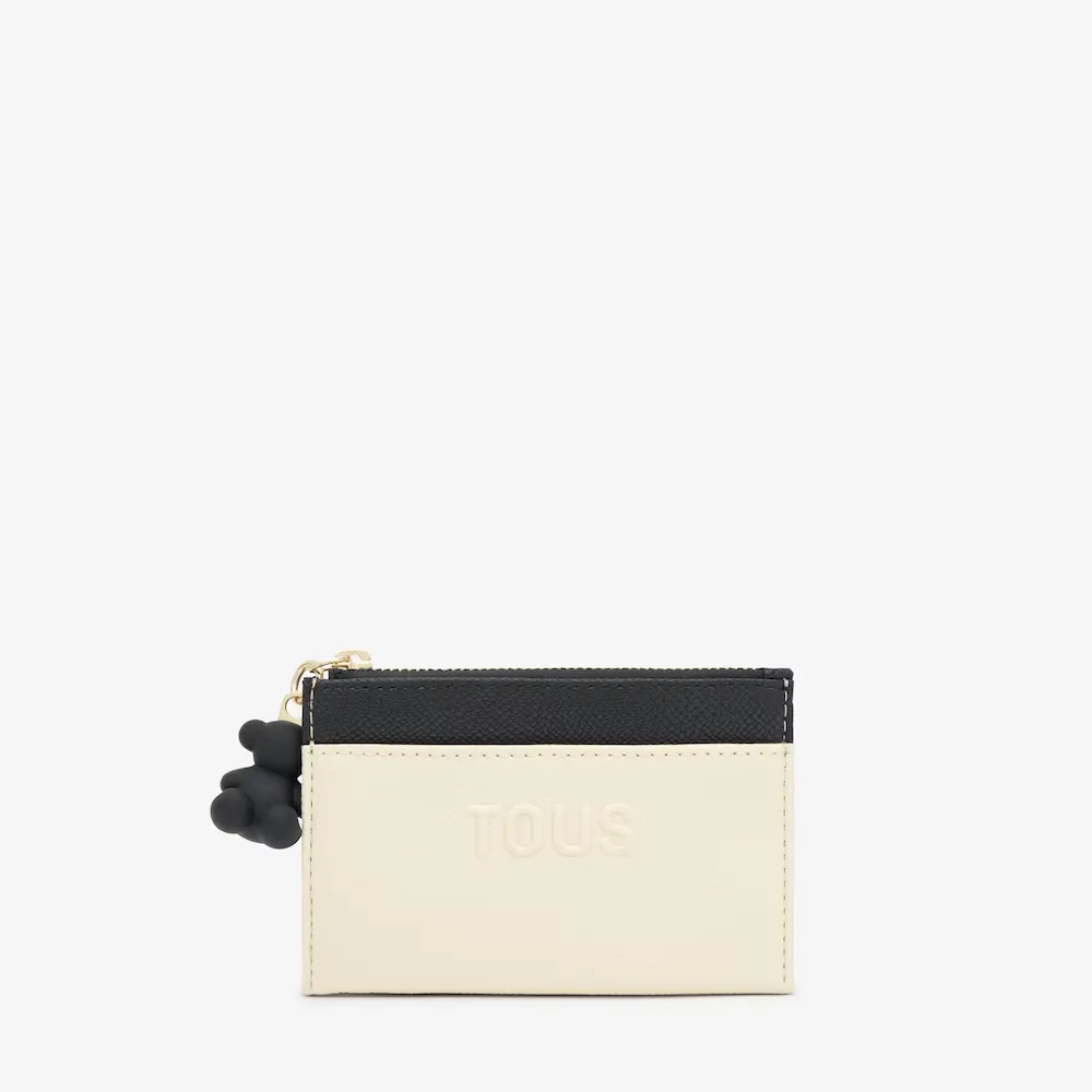 Monedero-Tarjeterto tous audree saff negro-beige