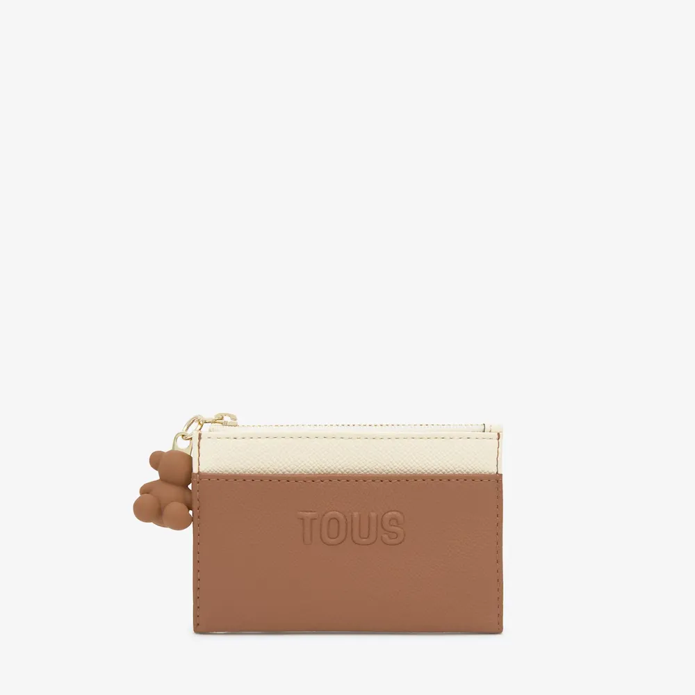 Monedero-Tarjetero tous  Audree Saff Beige-camel