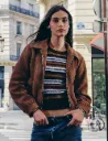 Chaqueta Antelina Morgan  Coñac