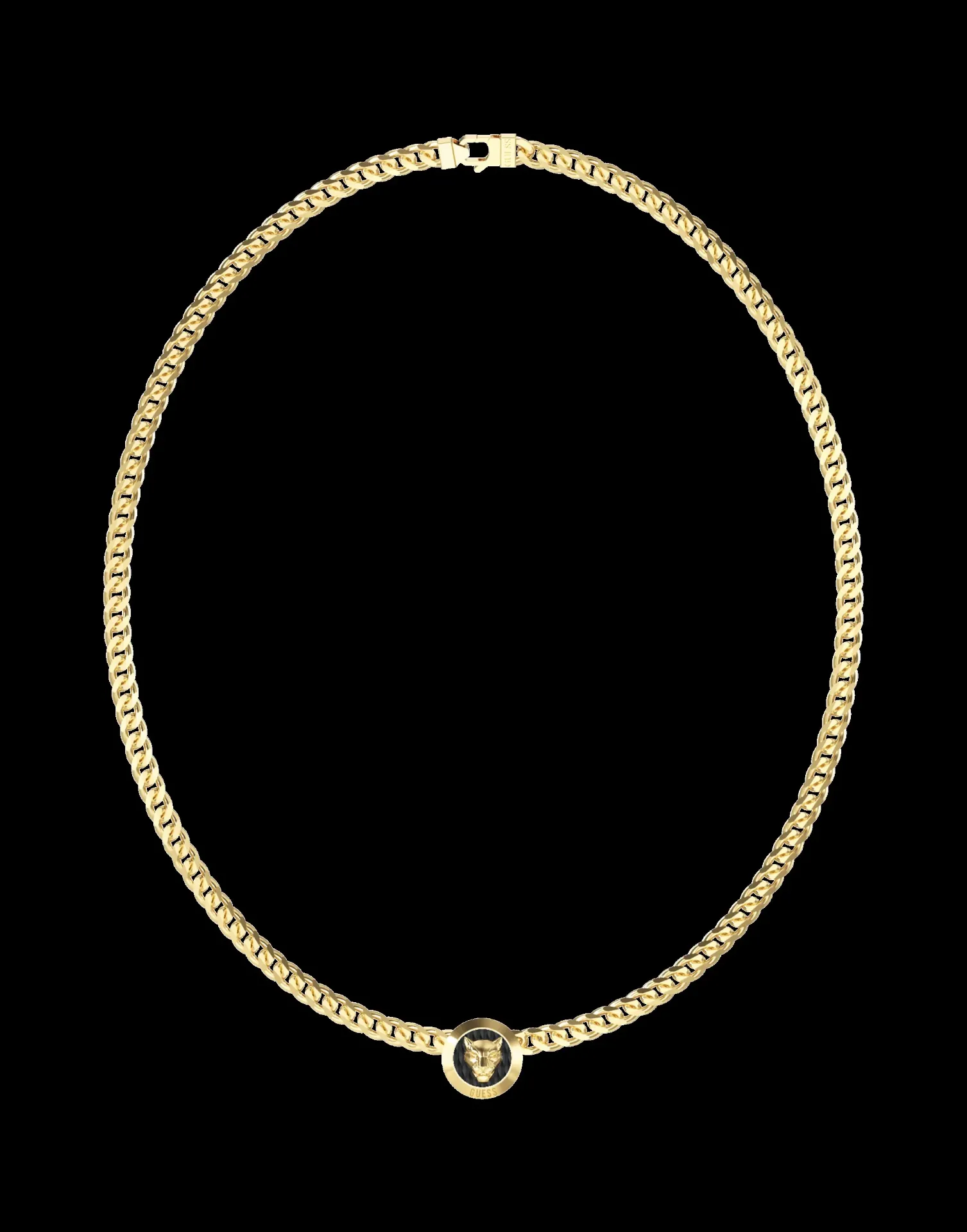 colgante dorado leon Guess