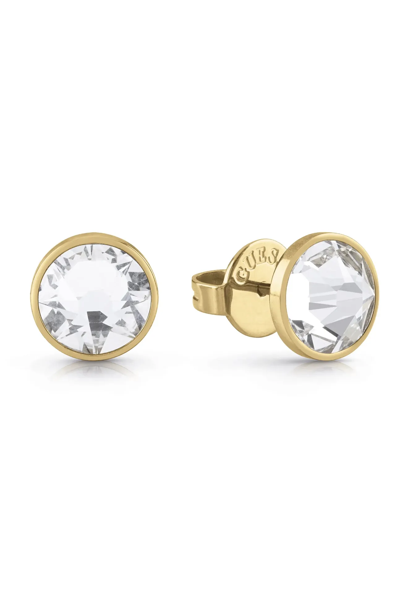 pENDIENTES DORADOS GUESS CABALLERO