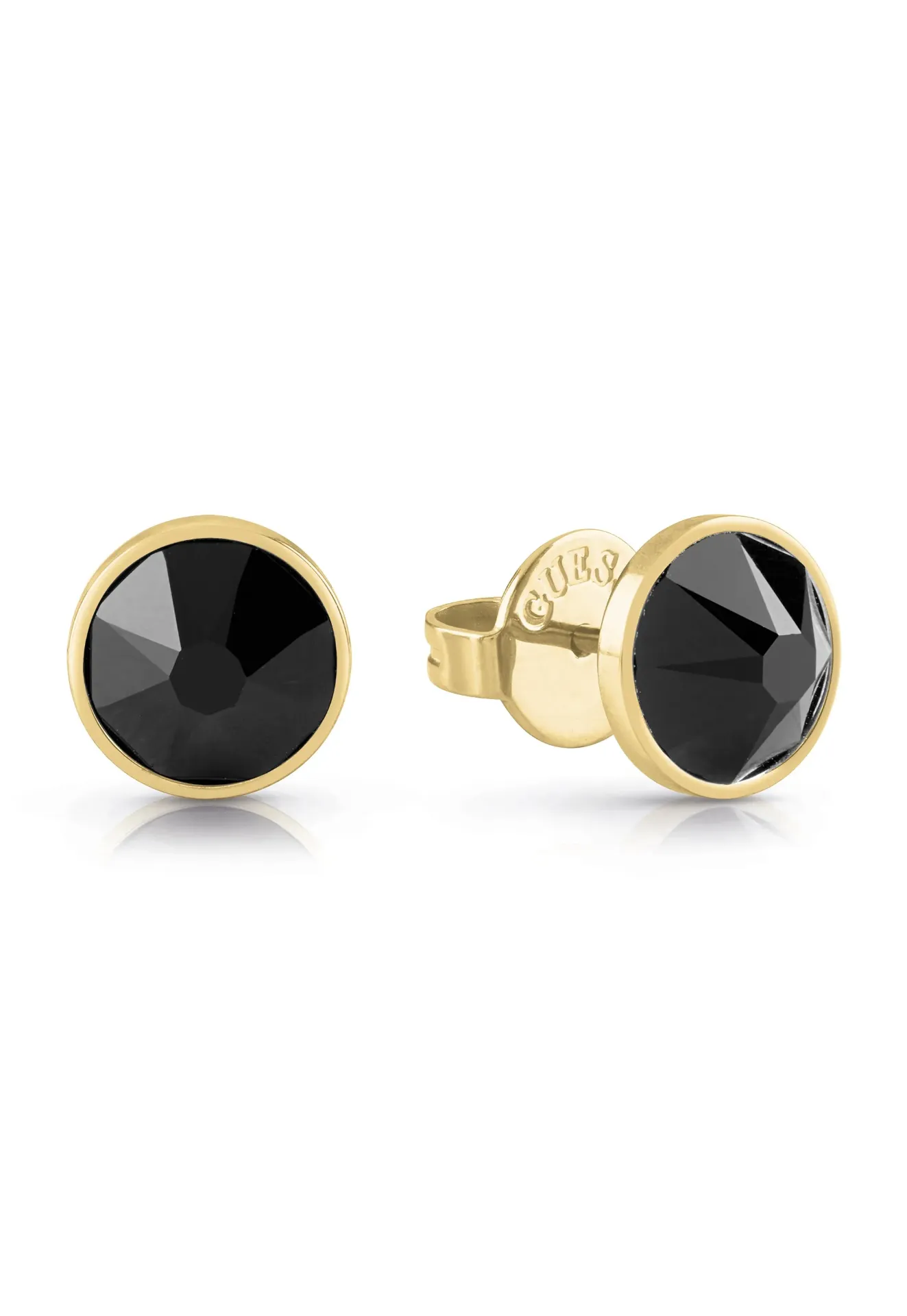 PENDIENTES GUESS DORADOS Y NEGROS