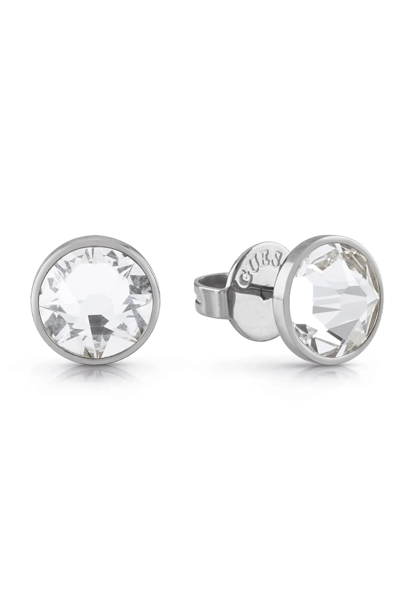 PENDIENTES GUESS PLATEADOS CABALLERO