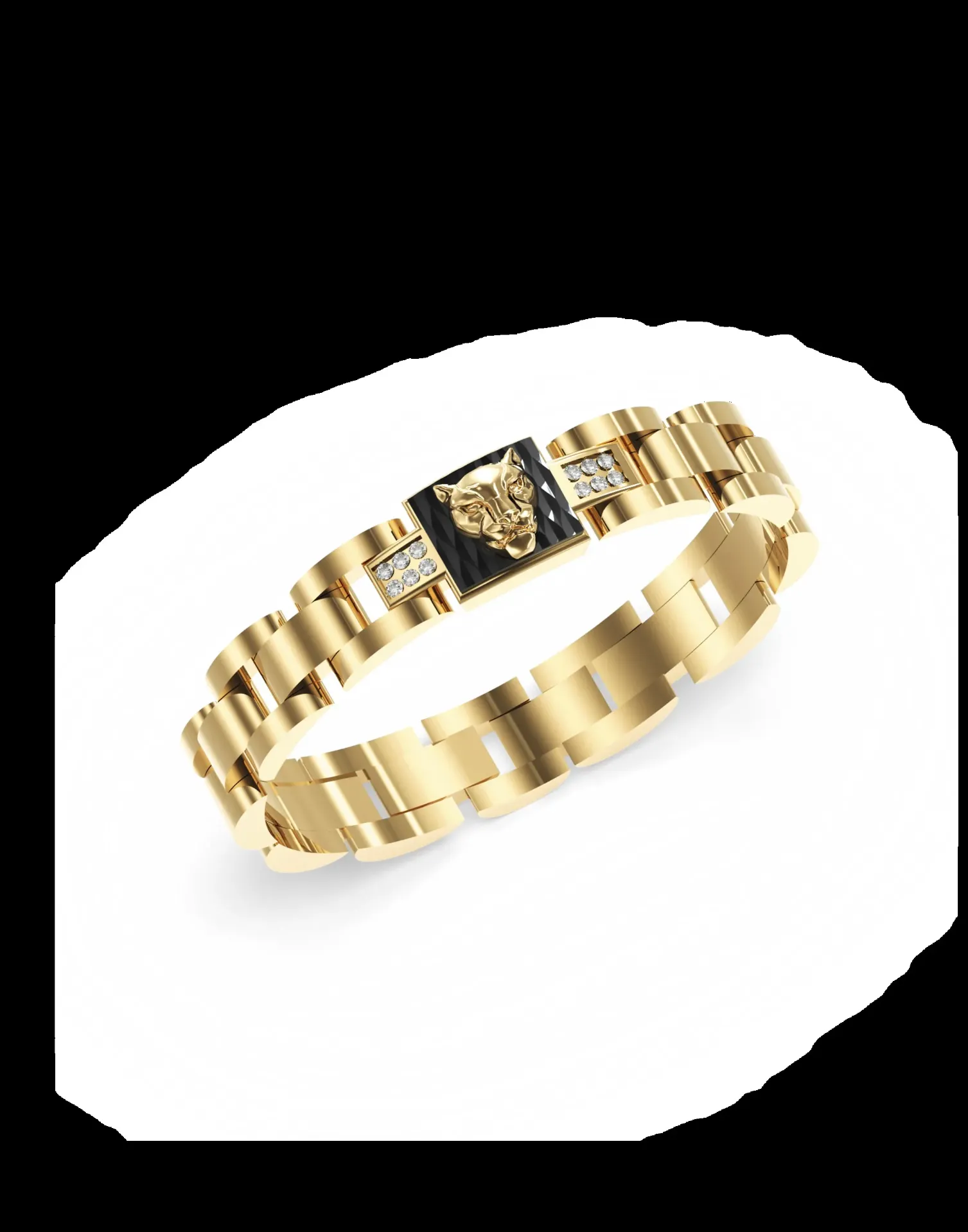 Brazalete Guess Leon Negro