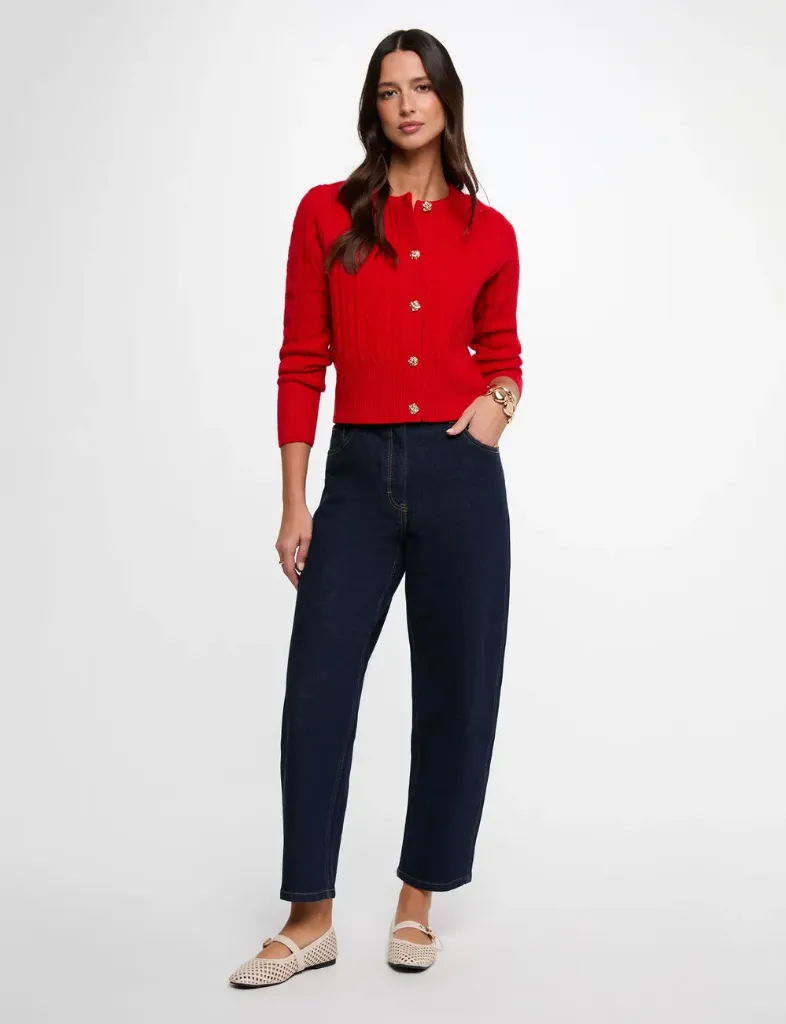 cardigan rojo morgan