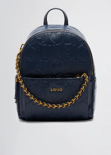 Mochila con Logotipo y cadena Liujo